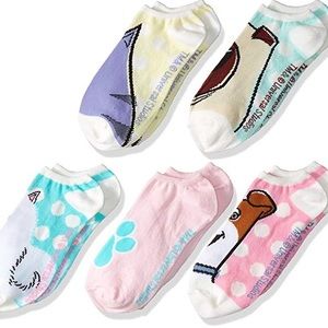 Secret Life of Pets 5 Pack No Show Socks